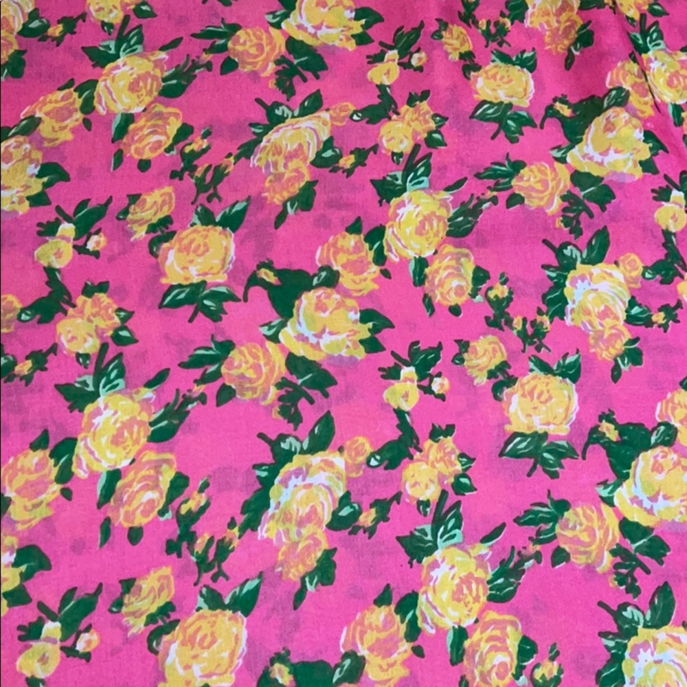 Betsy Johnson Infinity Scarf Pink & Yellow Roses - Picture 2 of 4